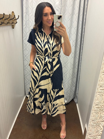 Sweet Tea Striped Dress - Plus