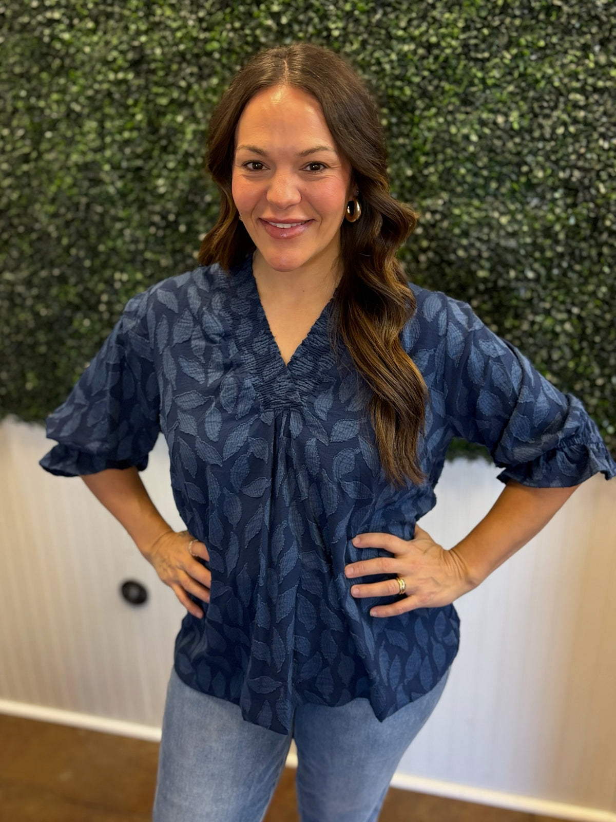 Textured Tranquility Top