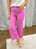 High Rise Flare Cropped Color Pant