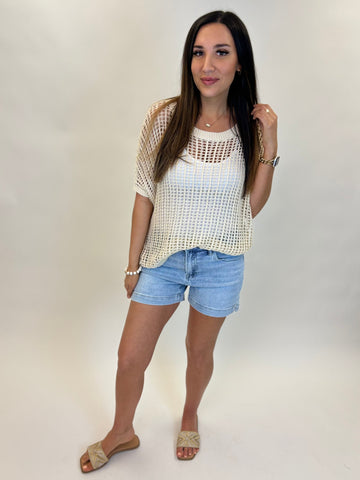 Tour the Town Waffle Knit Top
