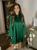 Merry and Bright Mock Neck Dress