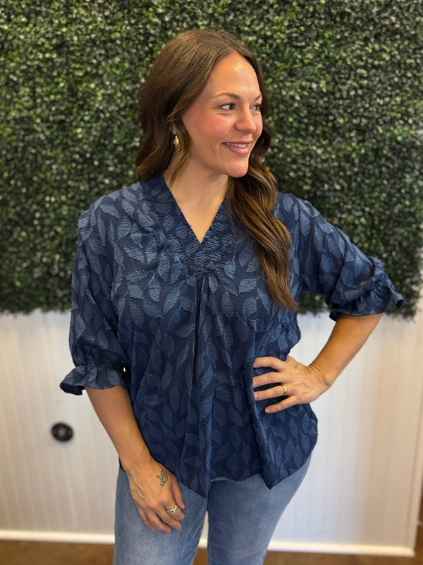 Textured Tranquility Top