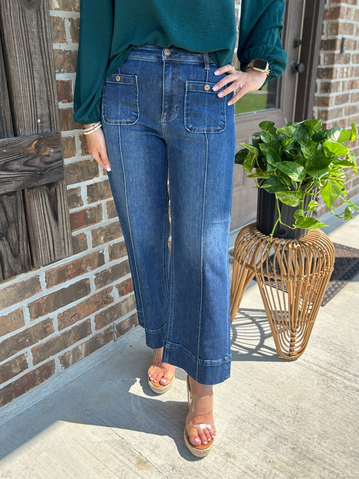 Kolbie Cropped Wide Leg Jean - Risen