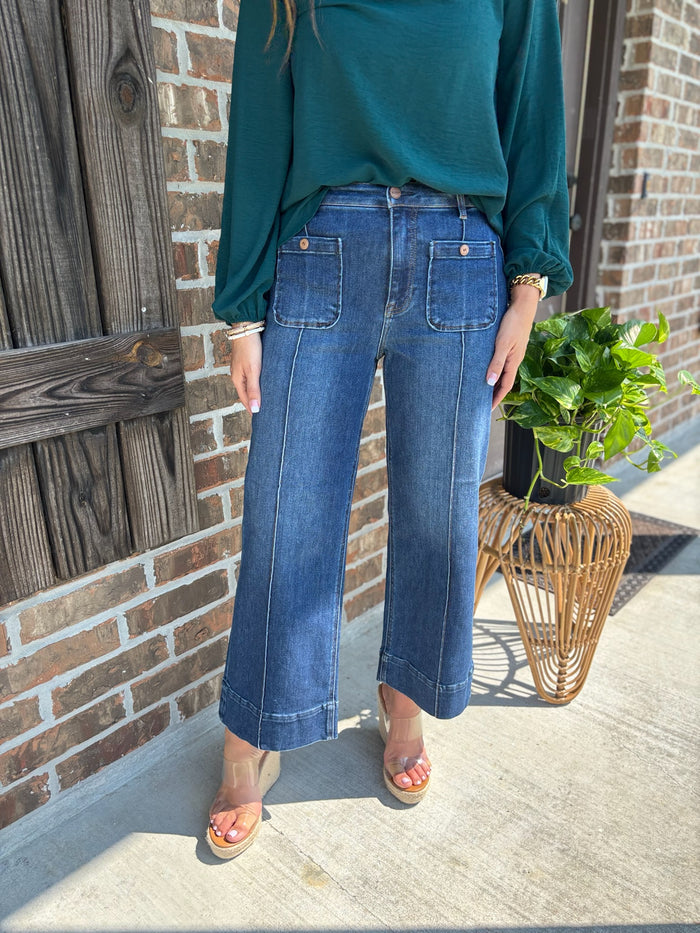 Kolbie Cropped Wide Leg Jean - Risen