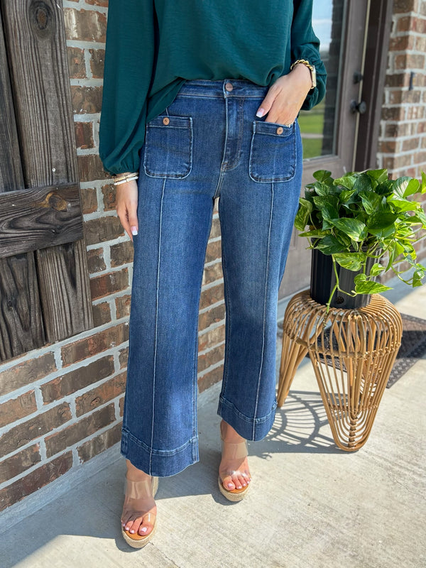 Kolbie Cropped Wide Leg Jean - Risen