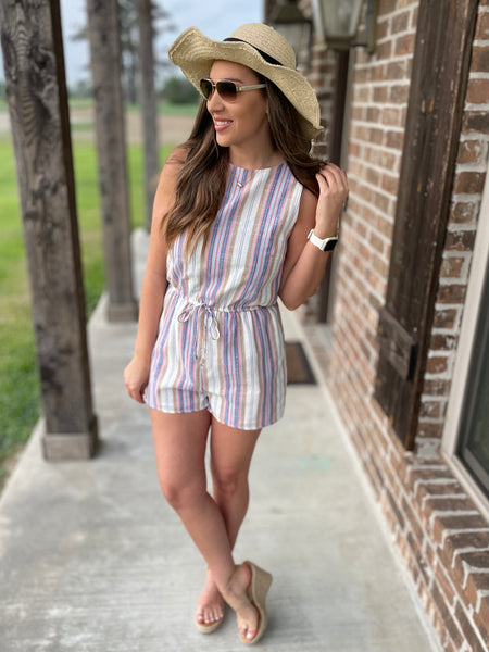 Shore Thing Striped Romper