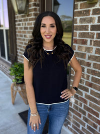 Barcelona Bound Button Back Top