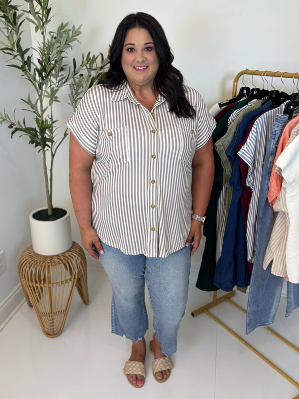 Easy Escape Striped Top - Plus