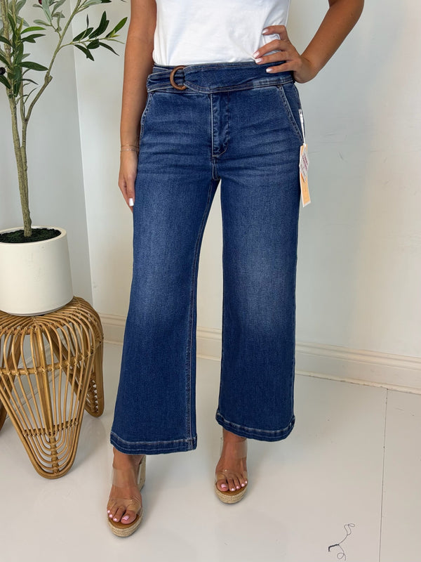 Willa Crop Wide Leg Jean - Risen