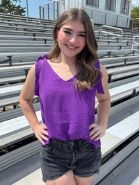 Touchdown Tie Strap Top