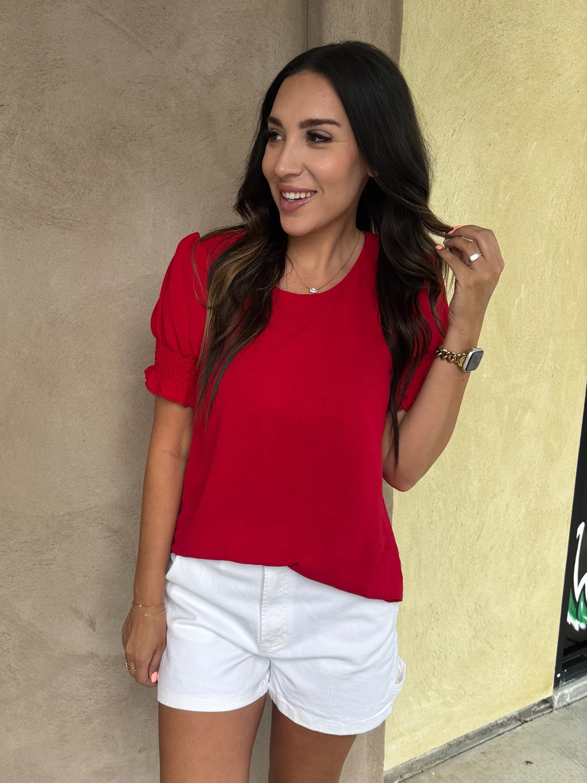 Saoirse Smocked Sleeve Top