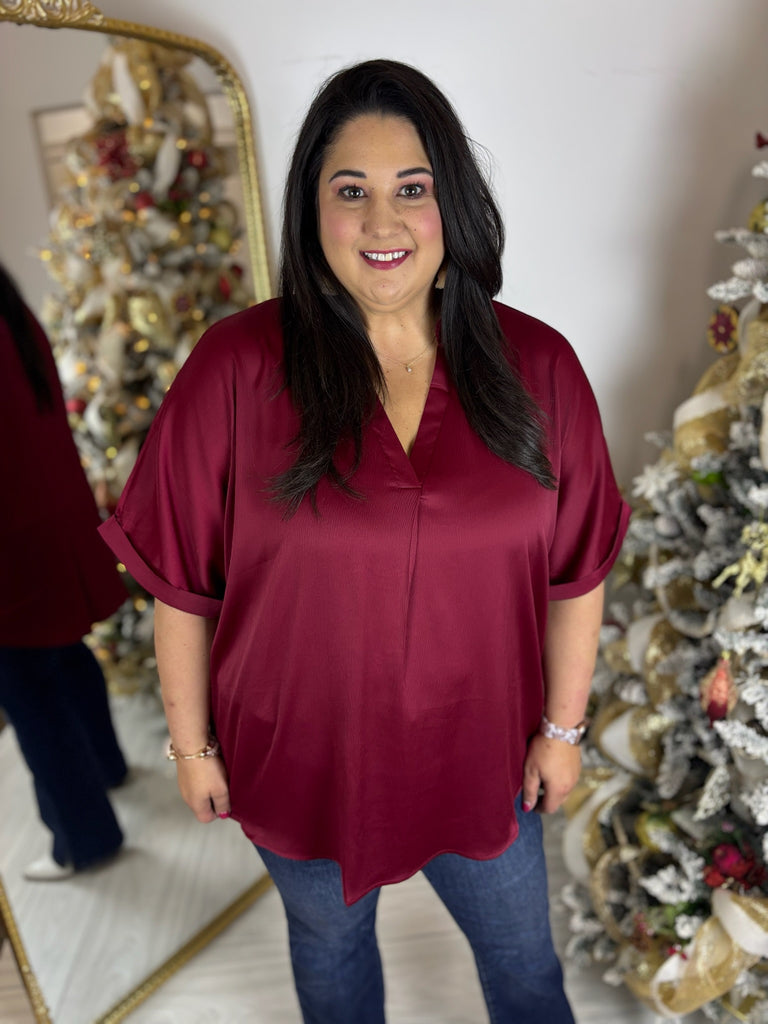 Mrs. Clause Blouse - Plus