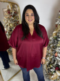 Mrs. Clause Blouse - Plus