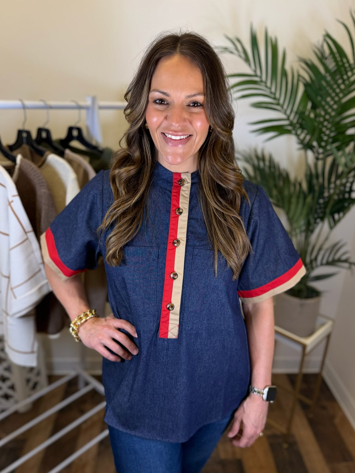 Well Acquainted Button Top