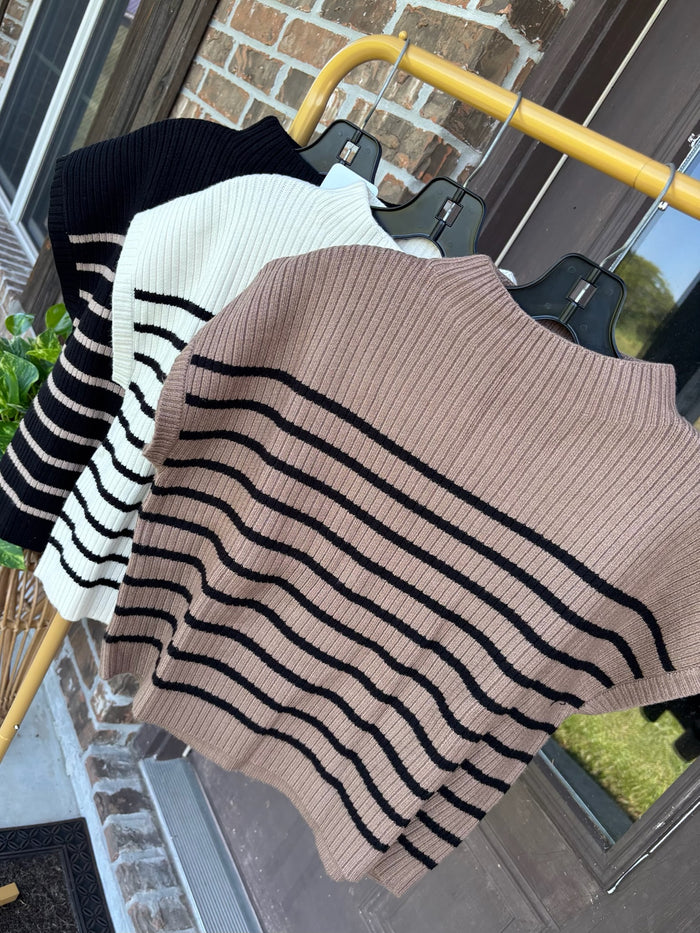 Cafe Society Striped Top