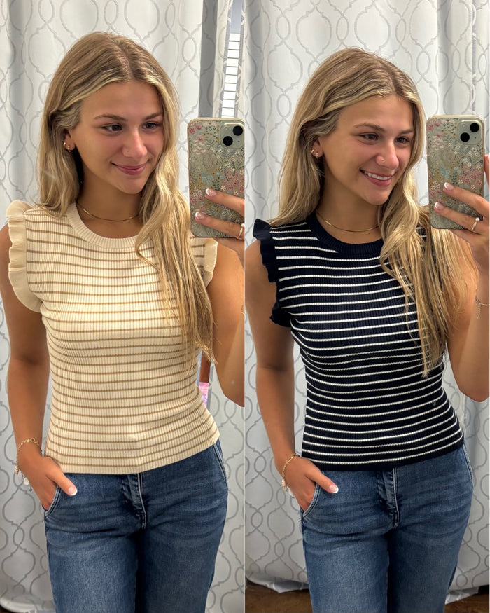 Cafe Cutie Cap Sleeve Top