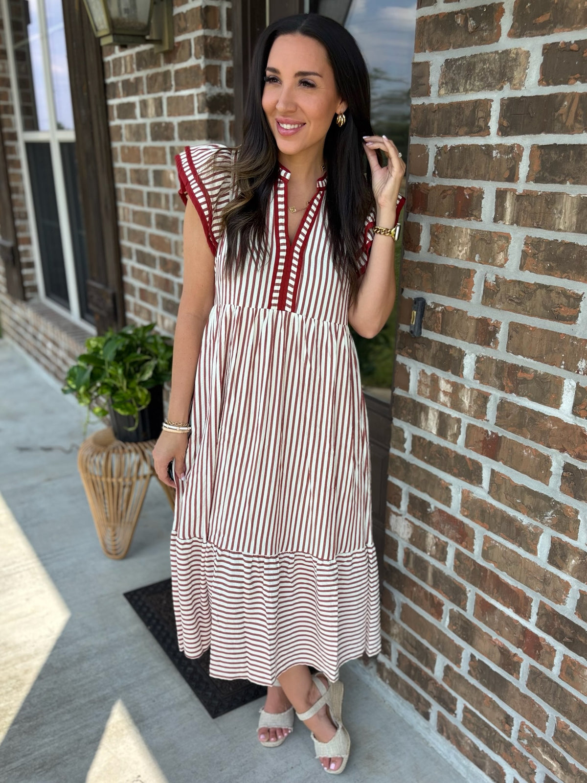 Crimson Kiss Midi Dress