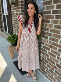 Crimson Kiss Midi Dress
