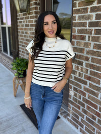 Cafe Society Striped Top