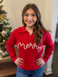 Very Merry Collared Sweater