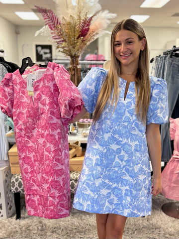Petal Impression Jacquard Dress