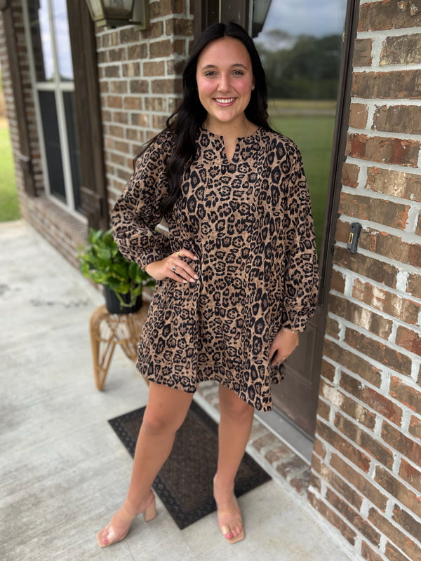 Wild Charm Leopard Print Dress
