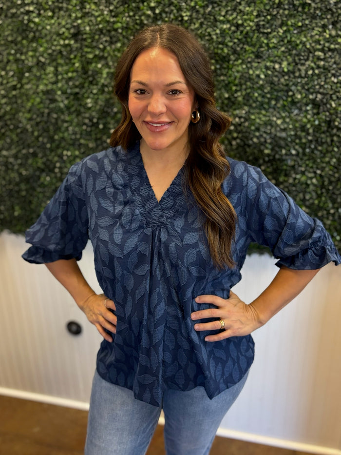 Textured Tranquility Top