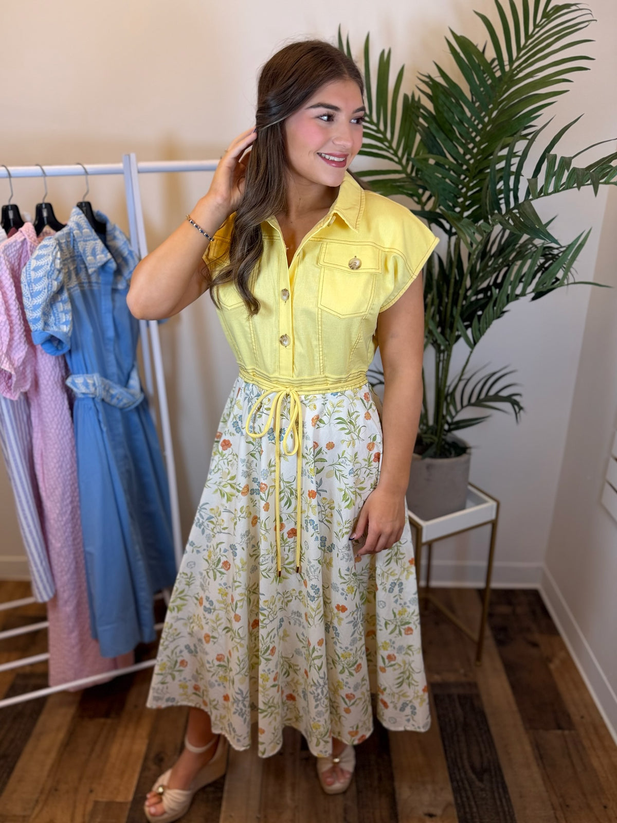 flowers dress boutique Fresh Squeezed Floral Dress Small