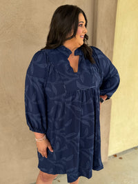 Soft Whisper Split Neck Dress - Plus