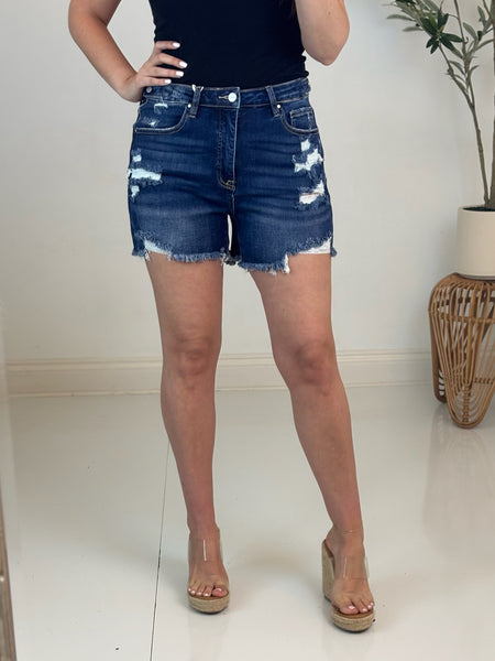 Trina Tummy Control Denim Short - Risen