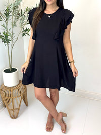 Sweet Simplicity Ruffle Sleeve Dress