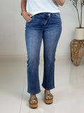 Chloe Crossover Waist Straight Leg Jean - Risen