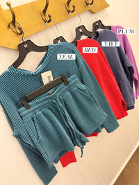 Stay Awhile Ribbed Set