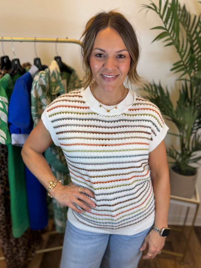 Soft Stitch Striped Top