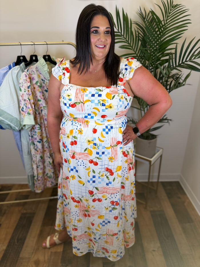 Picnic Date Midi Dress - Plus