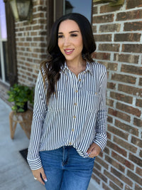 New Classic Button Front Top
