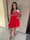 Sideline Sass Smocked Dress