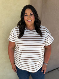 Easy on Me Striped Top - Plus