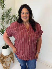 Fireside Striped Top - Plus