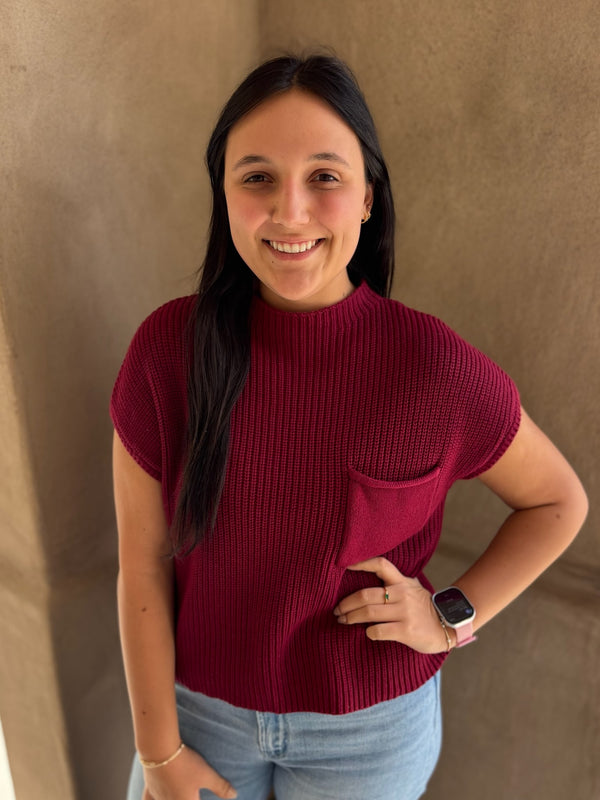 Cozy Cues Mock Neck Top