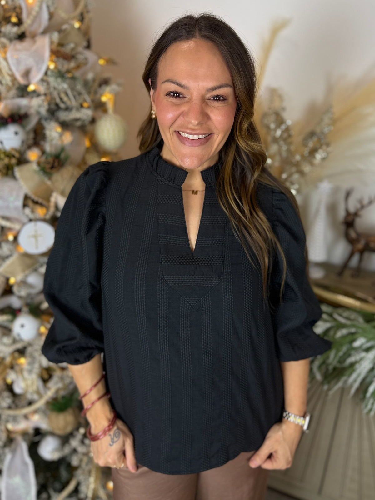 Frosted Chic Textured Top