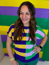 Split the Beads Striped Top