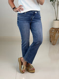 Chloe Crossover Waist Straight Leg Jean - Risen