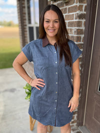 Seasonal Shift Button Front Dress