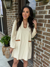 Rustic Shift Corduroy Dress