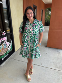 Aria Abstract Print Dress