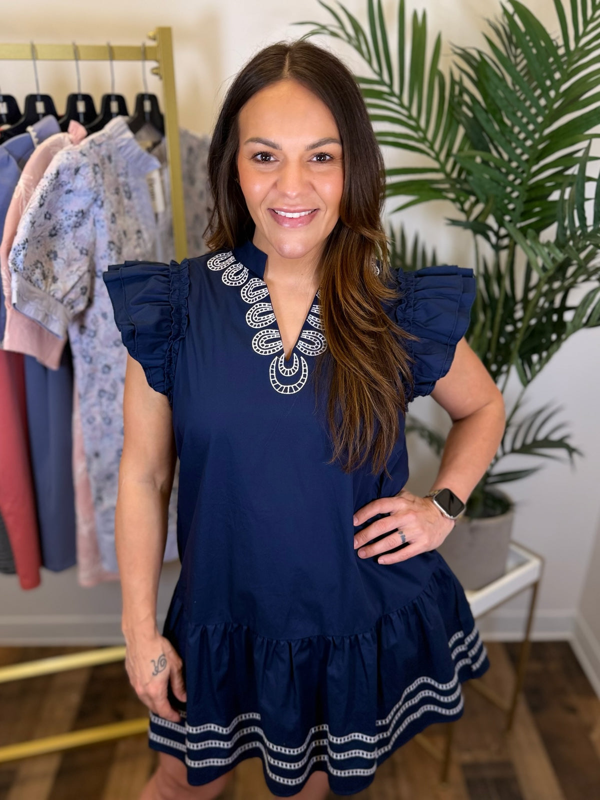 Everyday Poise Embroidered Dress