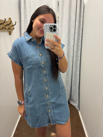 Buttoned Up Denim Dress