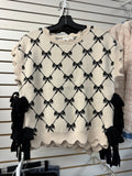 Bow-tiful Scallop Trim Top