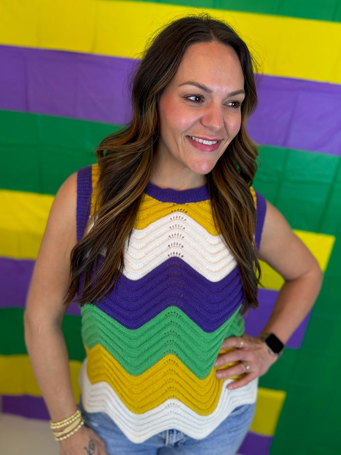 Bead Toss Sleeveless Knit